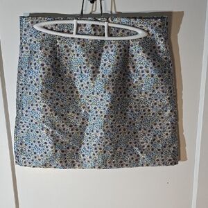 Zara Blue Floral Mini Skirt